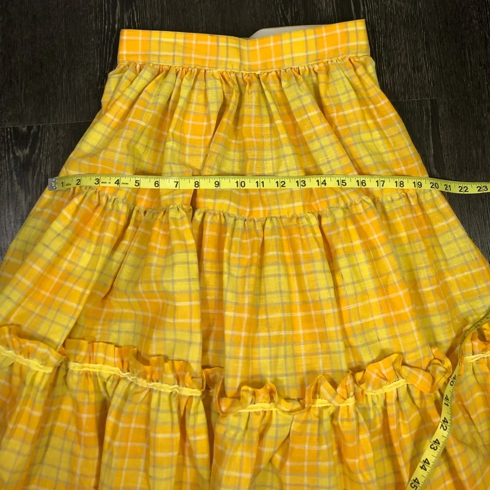 Vintage Plaid Two-Piece Matching Top & Skirt Set